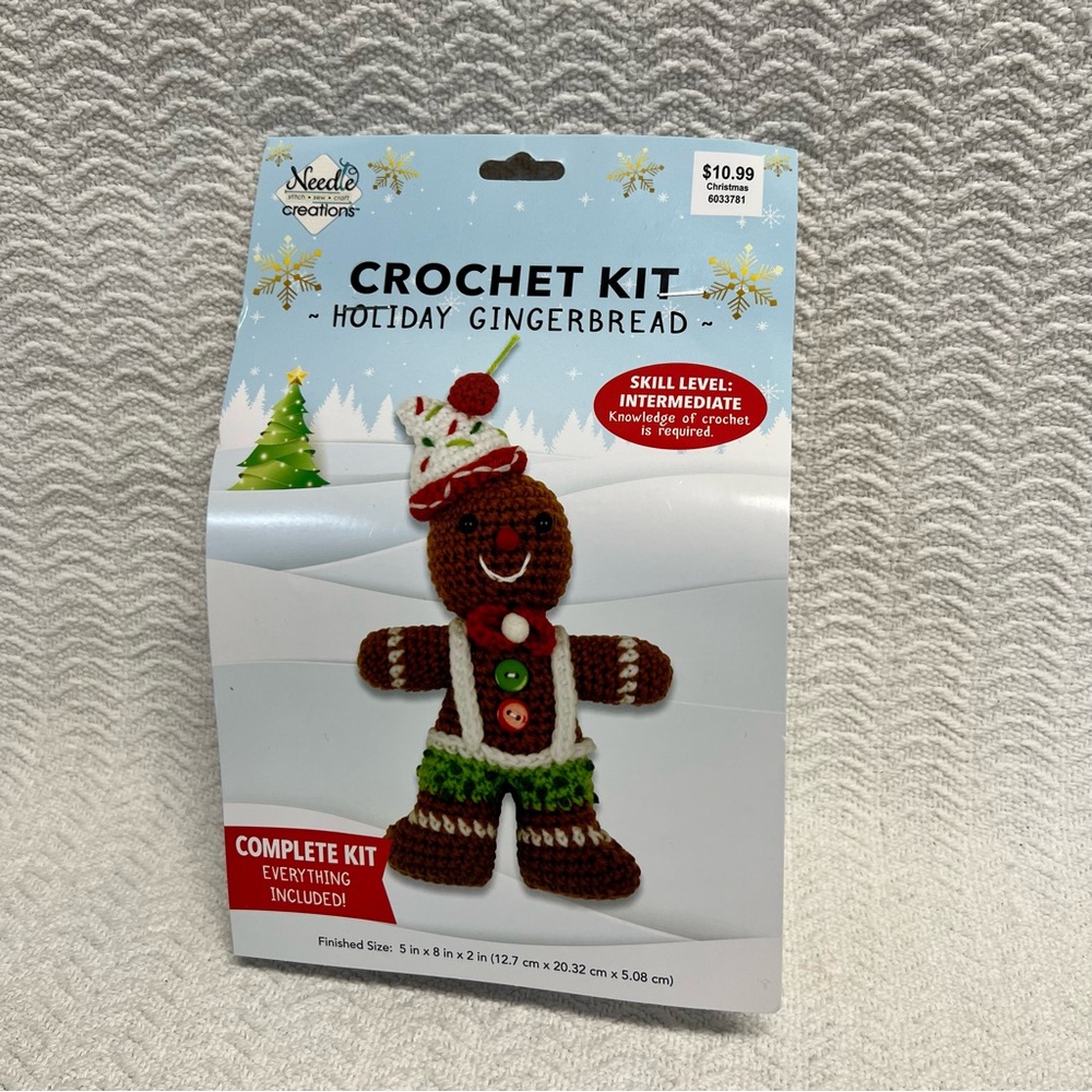 needle creations/ holiday gingerbread crochet kit